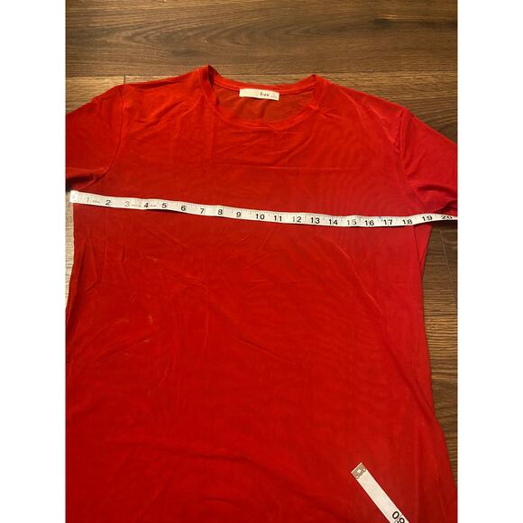 EUC Wilfred Free Red Mesh Sheer Crewneck Jamilla Tee sz: M - Picture 6 of 7